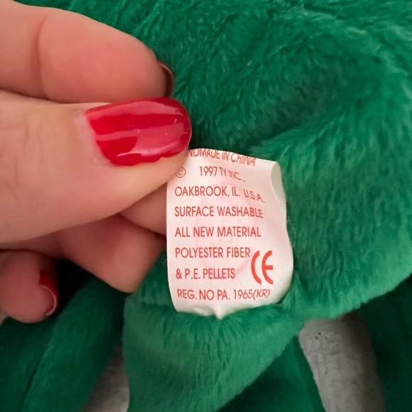 Beanie Baby green shamrock Erin Bear St. Patricks Day vintage ‘97 rare retired - Picture 4 of 4